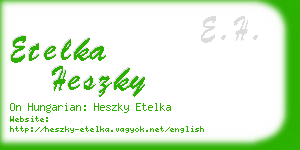 etelka heszky business card